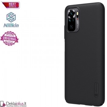 Nillkin Frosted shield plastikinis dėklas - juodas (telefonui Xiaomi Redmi Note 10/Note 10S/Poco M5S)